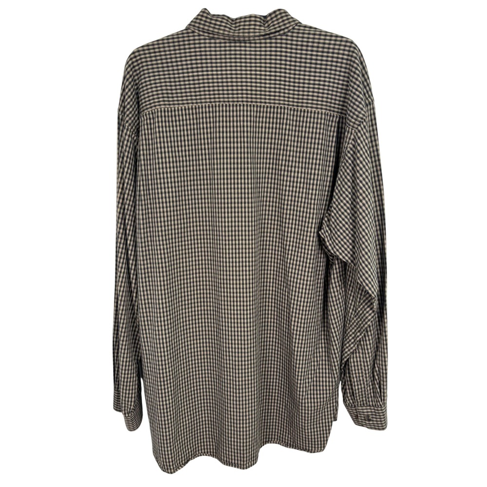 Columbia Men's Long Sleeve Button Down Shirt XL Micro Check Tan Black XM7938 - Picture 2 of 7